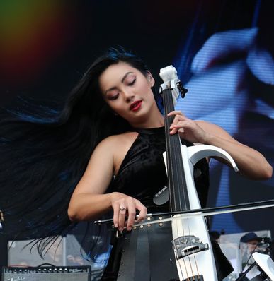 Tina live on stage
