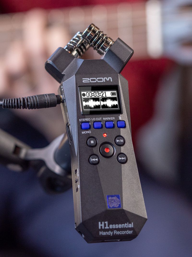 H1essential being used to record guitar