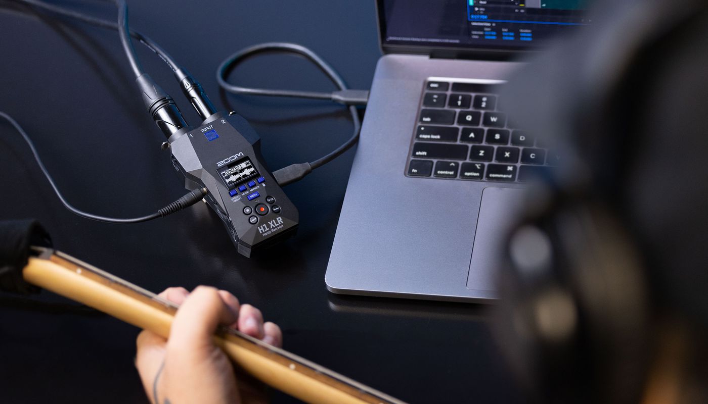 H1 XLR Handy Recorder connected to a Mac computer