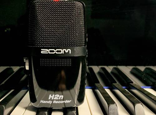 H2n on a piano keyboard. It's the perfect recorder for practicing musicians.