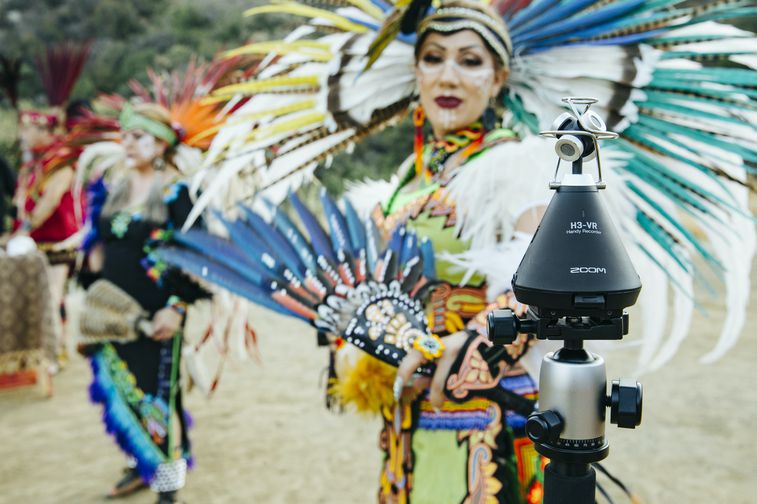Aztec dancers with H3-VR