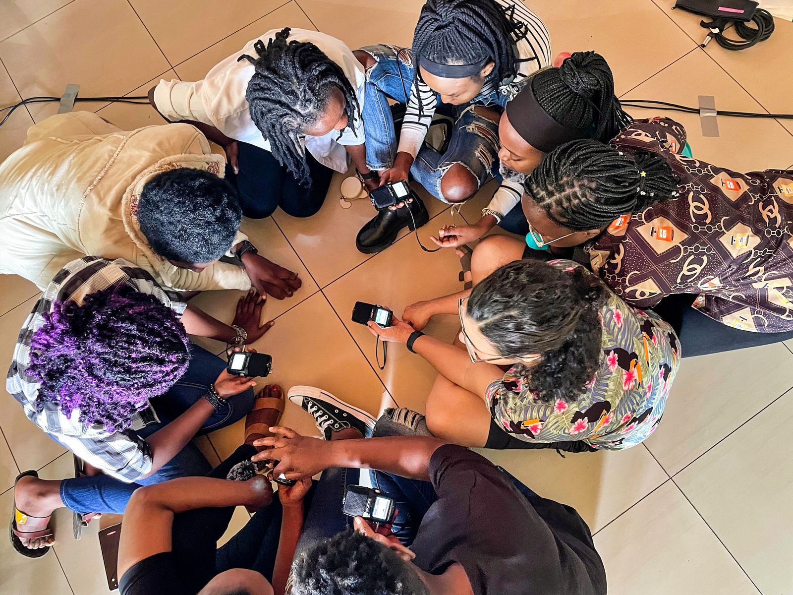 Young filmmakers learning to use Zoom H2n