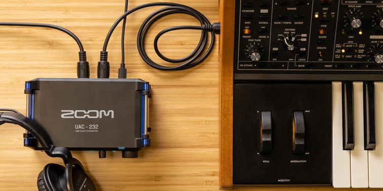 Keyboard plugged into midi ports on the UAC-232