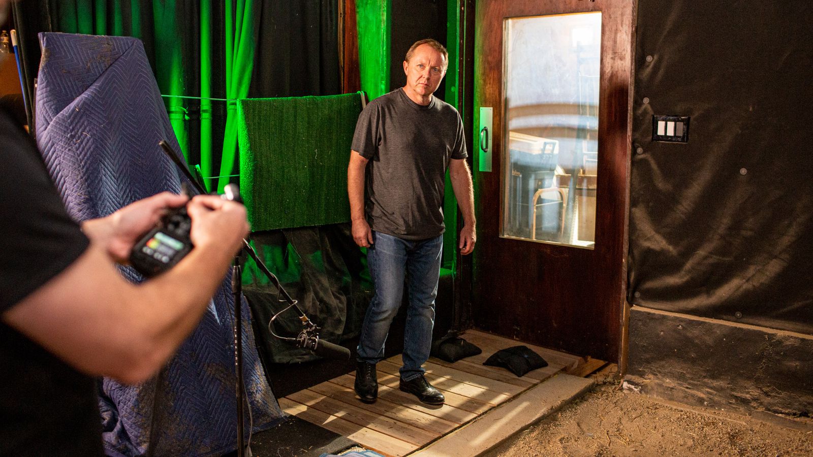 Foley Artist at work being recorded with the H8