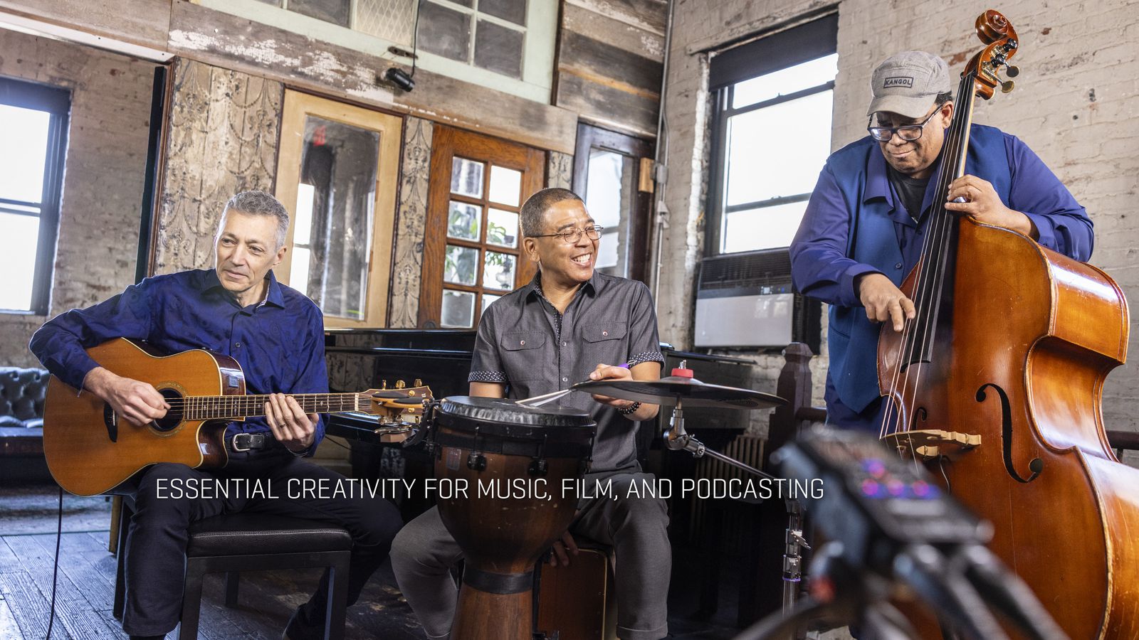 muical trio recording with the H4essential
