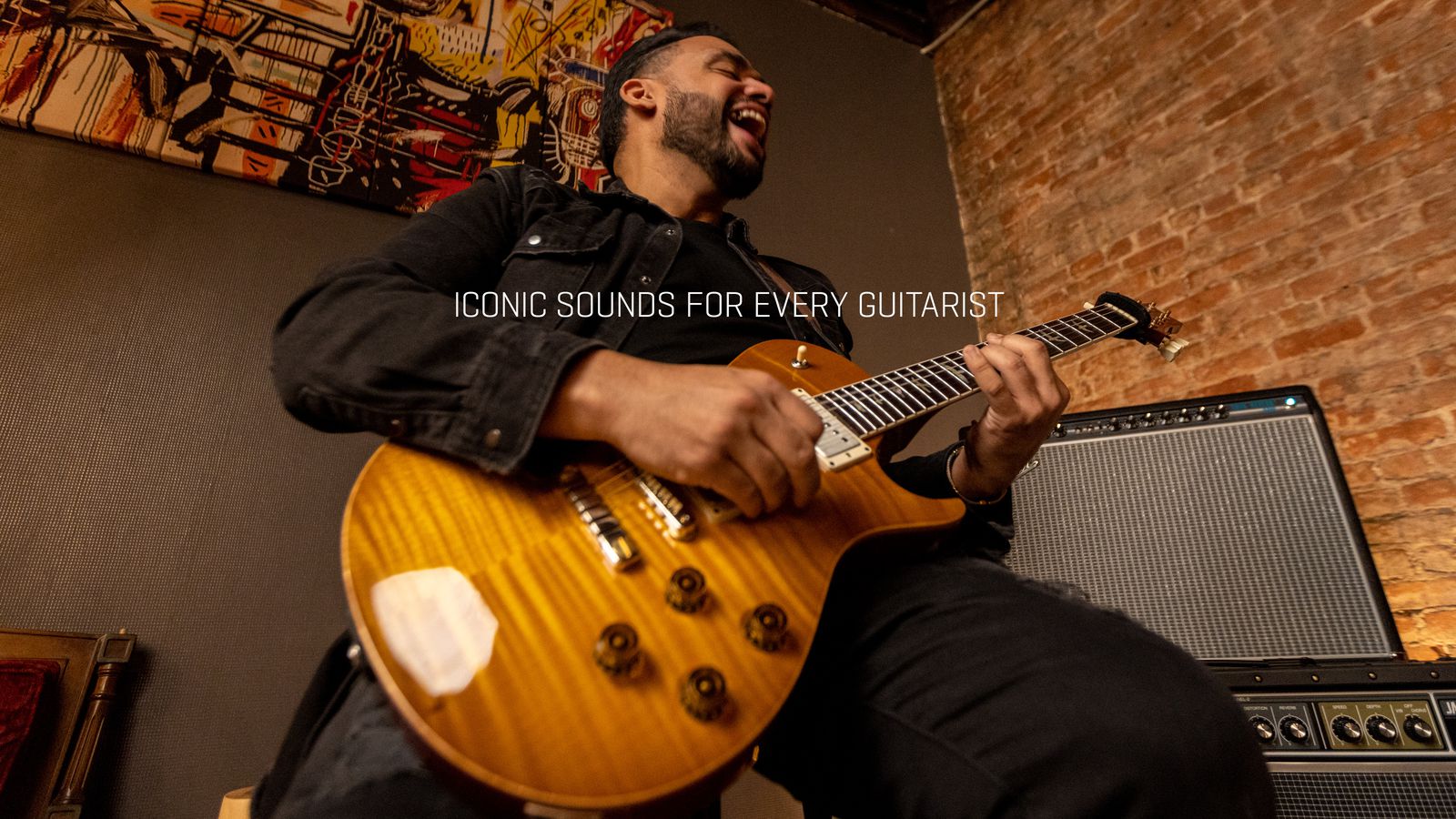 Ricardo Ramos playing guitar with the headline "Iconic Sounds for Every Guitarist"