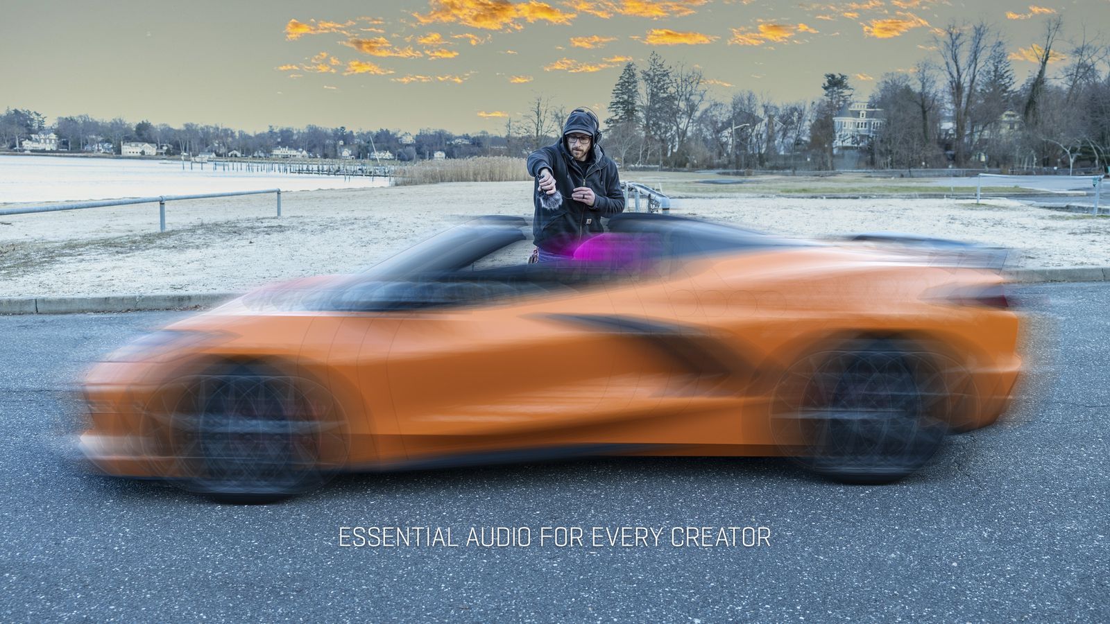 Recording a speeding sports car with the H1essential