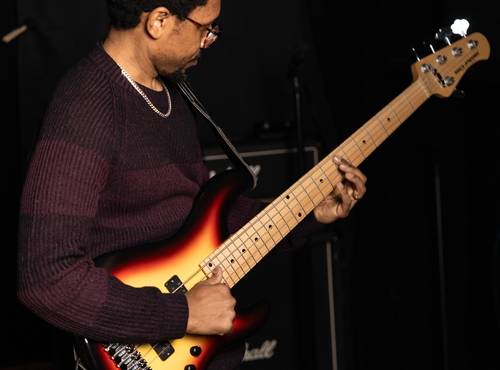 Busby Smith on the electric bass