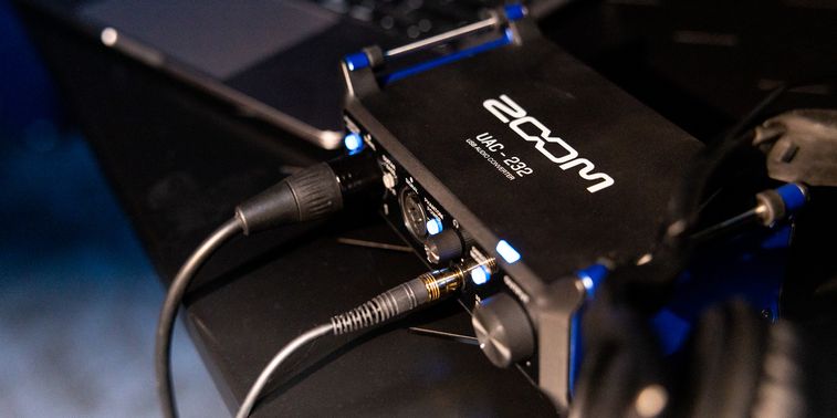 recording with the UAC-232 in studio