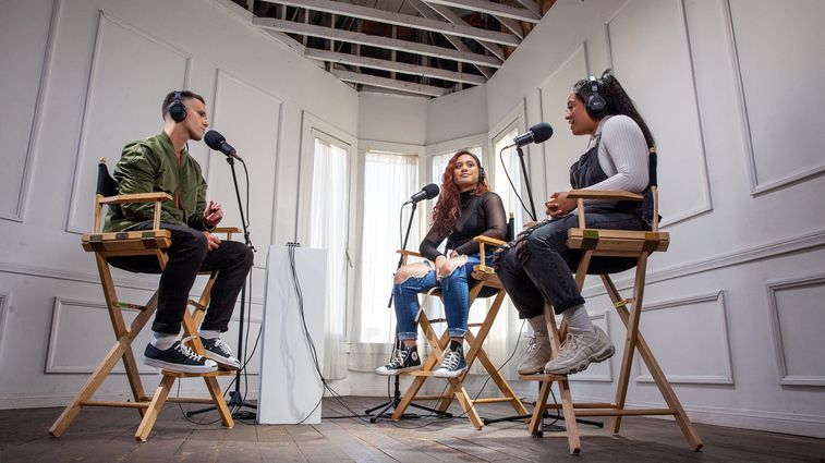podcasting with the P4