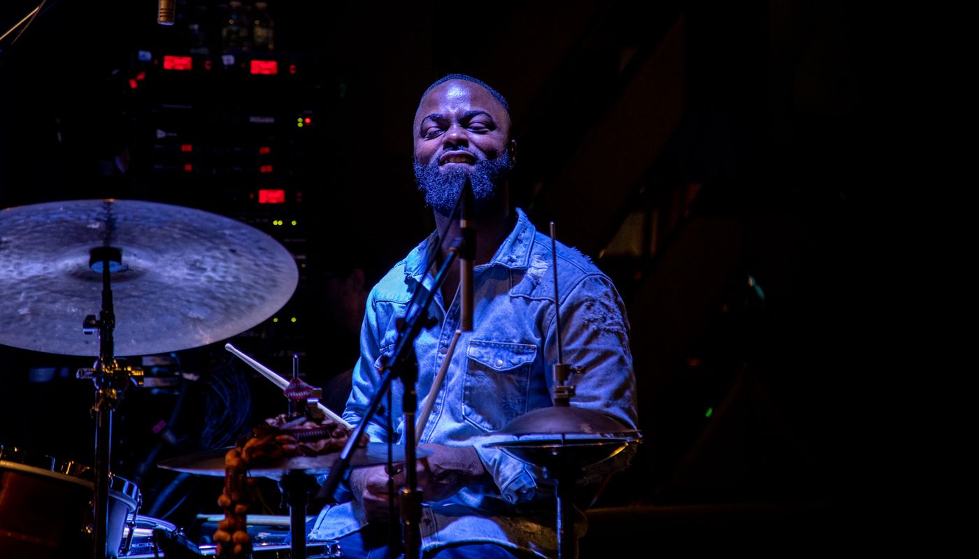 Marcus Gilmore playing drums live at the Blue Note, NYC