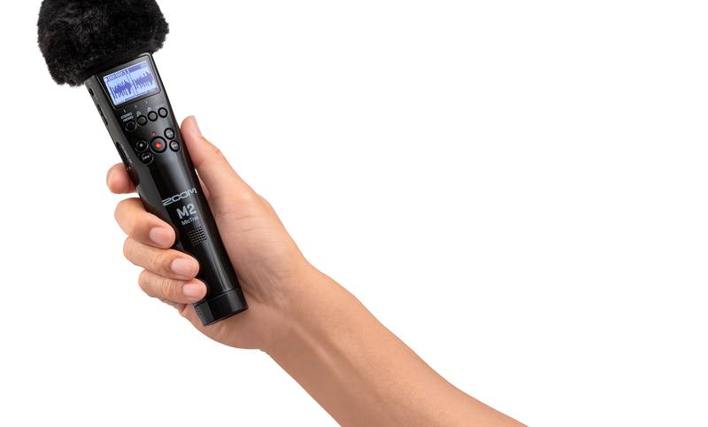 M2 held in hand with the WSU-3 windscreen