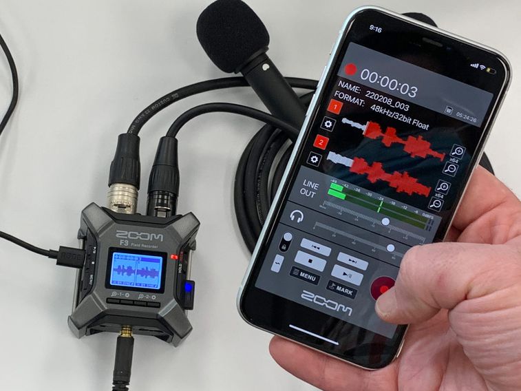 Using the F3 Control app to remotely record with the F3