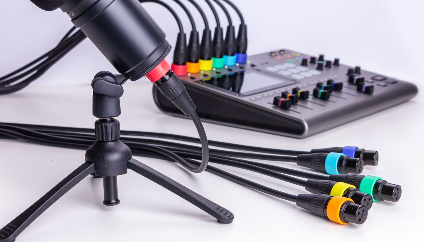 Color ID Rings used on XLR cables connected to a PodTrak P8