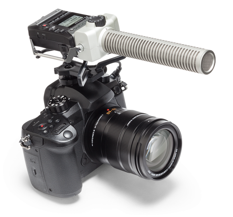 F1-SP mounted to a DSLR without windscreen