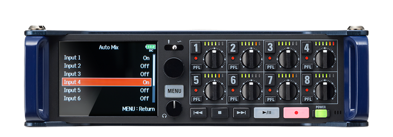 F8n front, Automix menu