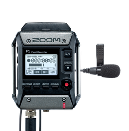 Product image of the F1-LP with lavalier mic attached