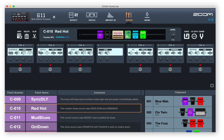 guitar lab screen
