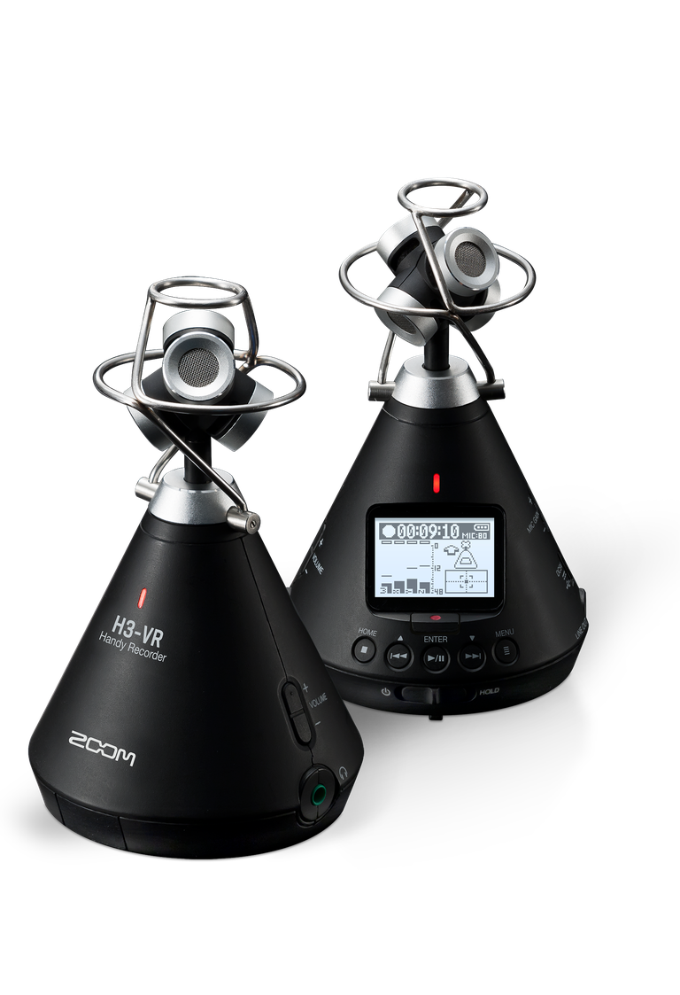 Front and back of the H3-VR 360º Audio Recorder