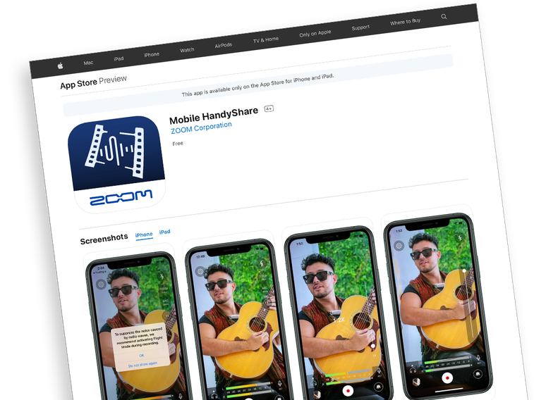 Mobile HandyShare on Apple App Store